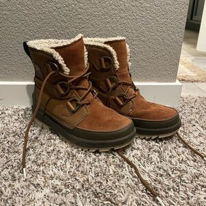 Sold. Sorel Cream Fur-Lined Boots